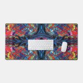 Surreal blauwe trippy oog visionaire kunst bureaumat (Keyboard & Muis)