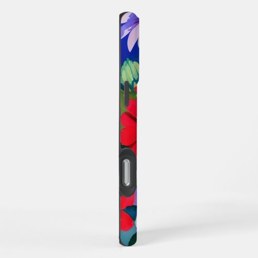 Surreal Blue Eye Pink Flower & Red Zenias iPhone Hoesje (Rechterkant)