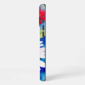 Surreal Blue Eye Pink Flower & Red Zenias iPhone Hoesje (Linkerkant)