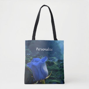 Surreal Blue Roos in Magical Forest Personalize Tote Bag