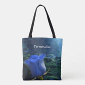 Surreal Blue Roos in Magical Forest Personalize Tote Bag (Achterkant)
