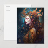 Surreal Boho Goddess Queen Fantasy Art Briefkaart (Voorkant / Achterkant)