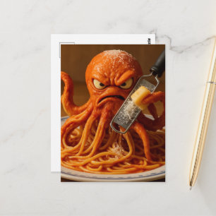 Surreal Boze Spaghetti Octopus Briefkaart