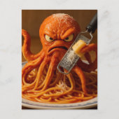 Surreal Boze Spaghetti Octopus Briefkaart (Voorkant)