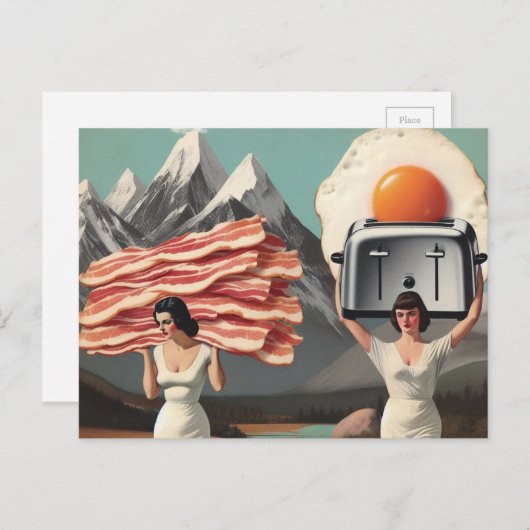 Surreal Breakfast  Feestdagenkaart (Voorkant / Achterkant)