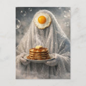 Surreal Breakfast pancakes and eggs bubble ghost  Briefkaart (Voorkant)