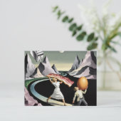 Surreal Breakfast People in the Mountains Briefkaart (Staand voorkant)