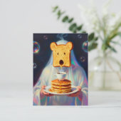 Surreal Breakfast Toast Pancakes and Coffee Briefkaart (Staand voorkant)