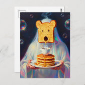Surreal Breakfast Toast Pancakes and Coffee Briefkaart (Voorkant / Achterkant)