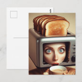 Surreal Breakfast Woman Briefkaart (Voorkant / Achterkant)