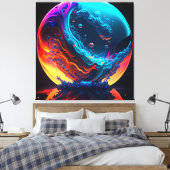 Surreal Bubble-in Canvas Afdruk (Insitu (Slaapkamer))