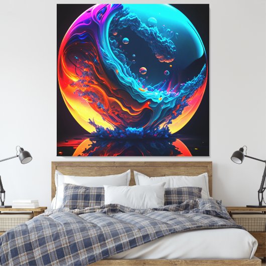 Surreal Bubble-in Canvas Afdruk (Insitu (Slaapkamer))