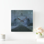 Surreal buitenaardse getijden vierkante klok (Huis)