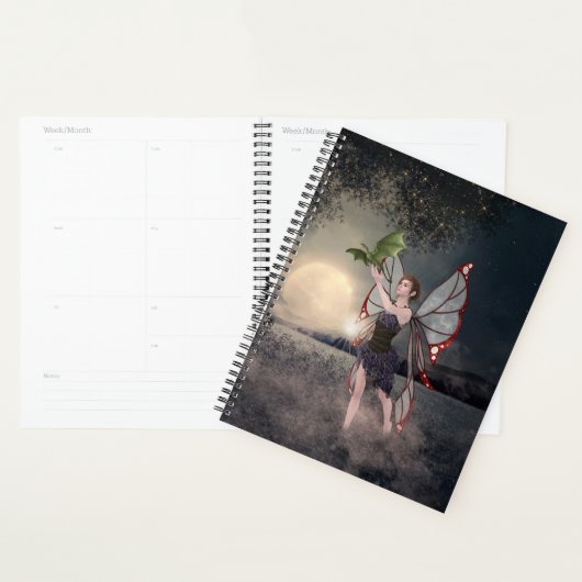 Surreal Butterfly Lady en Dragon Planner (Display)