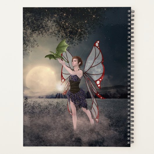 Surreal Butterfly Lady en Dragon Planner (Achterkant)