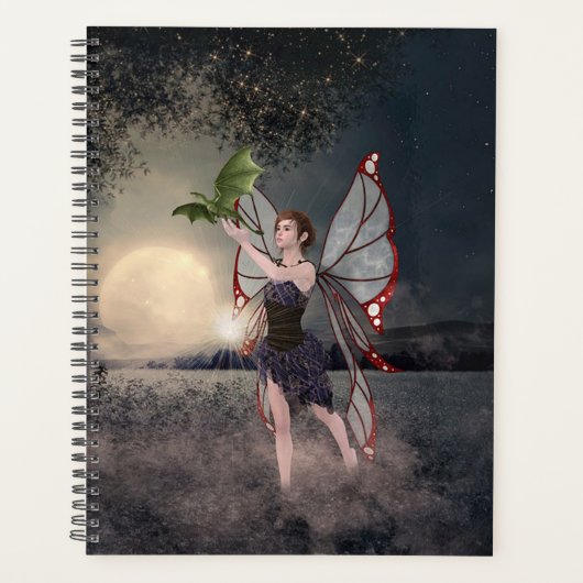 Surreal Butterfly Lady en Dragon Planner (Voorkant)