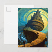 Surreal Castle Landscape Fantasy Art Briefkaart