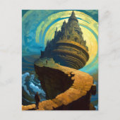Surreal Castle Landscape Fantasy Art Briefkaart (Voorkant)
