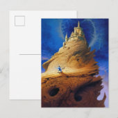Surreal Castle op Mountain Landscape Fantasy Art Briefkaart (Voorkant / Achterkant)
