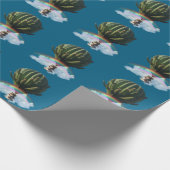 Surreal Cat Hot Air Balloon with Cactus & Rainbow Cadeaupapier (Hoek)