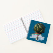 Surreal Cat Hot Air Balloon with Cactus & Rainbow Notitieboek (Binnen)