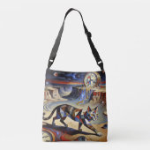 Surreal Cat Melting Clocks Dali Picasso Inspired Crossbody Tas (Achterkant)