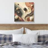 Surreal Celestial Orbit Abstract Design Canvas Afdruk (Insitu (Slaapkamer))
