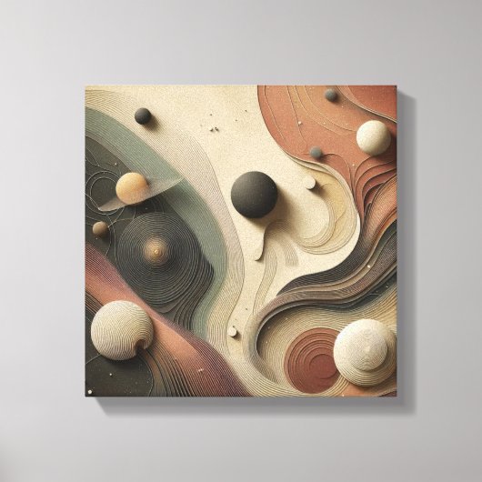 Surreal Celestial Orbit Abstract Design Canvas Afdruk (Voorkant)