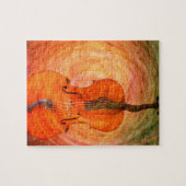 Surreal Cello met muzieknotities Legpuzzel (Horizontaal)