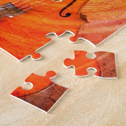 Surreal Cello met muzieknotities Legpuzzel (Zijkant)