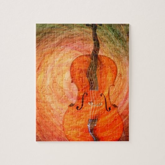 Surreal Cello met muzieknotities Legpuzzel (Verticaal)