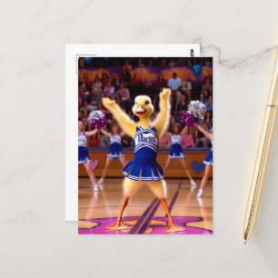 Surreal Cheerleading Duck Briefkaart