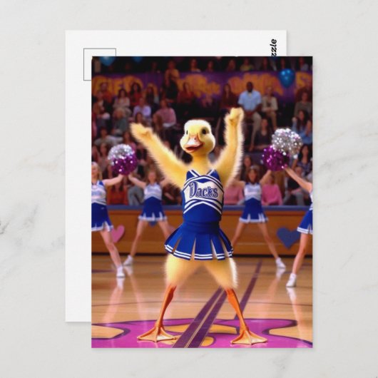 Surreal Cheerleading Duck Briefkaart (Voorkant / Achterkant)