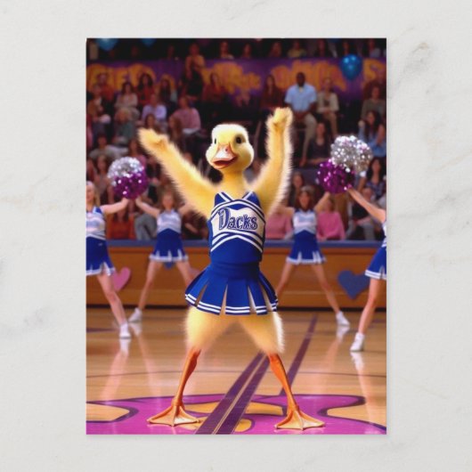Surreal Cheerleading Duck Briefkaart (Voorkant)