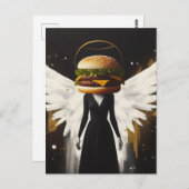Surreal Cheeseburger Angel Briefkaart (Voorkant / Achterkant)