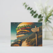 Surreal Cheeseburgers 25 Miles Away Hiking Trail Briefkaart (Staand voorkant)