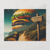 Surreal Cheeseburgers 25 Miles Away Hiking Trail Briefkaart (Voorkant)