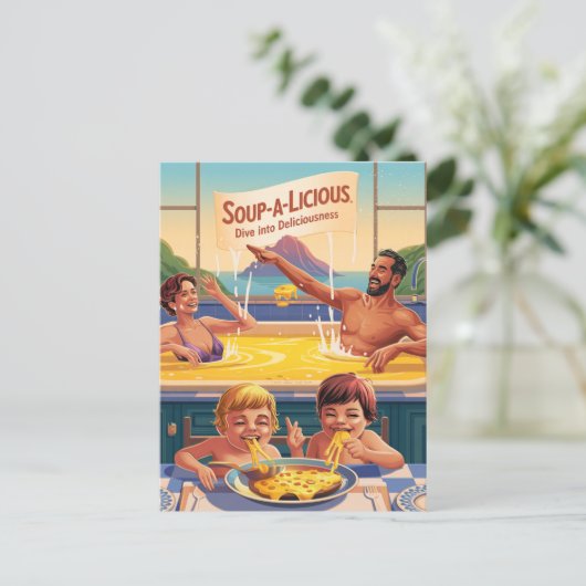 Surreal Cheesy Pool Briefkaart (Staand voorkant)