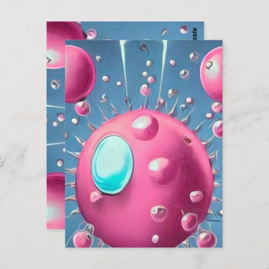 Surreal Cherry Bomb Briefkaart (Voorkant / Achterkant)