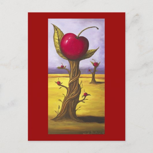 Surreal Cherry Tree Briefkaart (Voorkant)