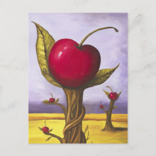 Surreal Cherry Tree Briefkaart
