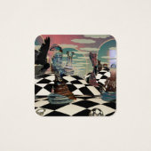 Surreal chess game vierkante visitekaartjes (Achterkant)