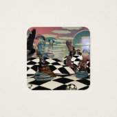 Surreal chess game vierkante visitekaartjes (Voorkant)