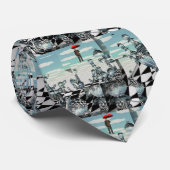 Surreal Chess Landschap Stropdas (Opgerold)