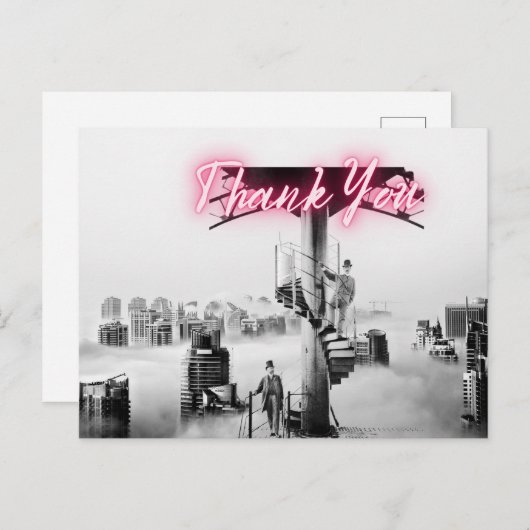  Surreal City Scene Dank je Briefkaart