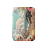 Surreal Coastal Landscape With Flowers And Clouds Badmat (Voorkant Verticaal)