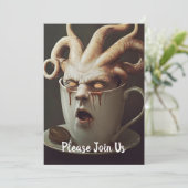 Surreal Coffee Octopus Kaart (Staand voorkant)