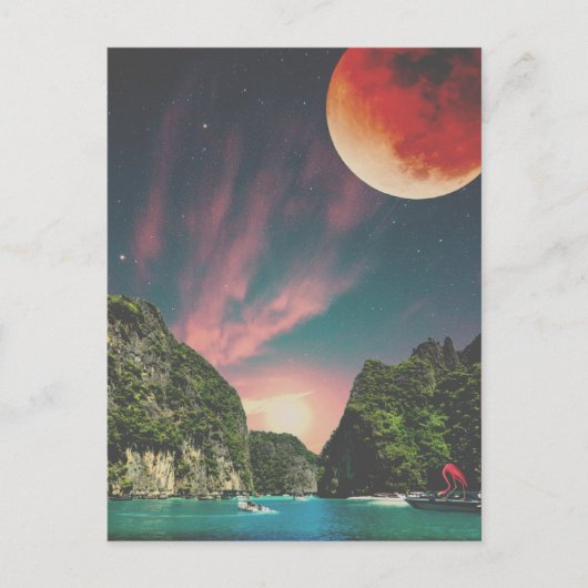Surreal collage mooie landschap briefkaart (Voorkant)