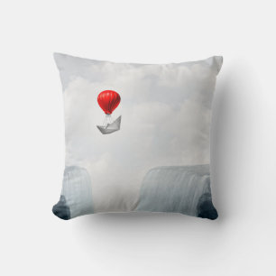 Surreal concept en creatieve oplossingsmetafoor al kussen
