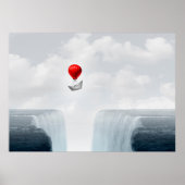 Surreal concept en creatieve oplossingsmetafoor al poster (Voorkant)